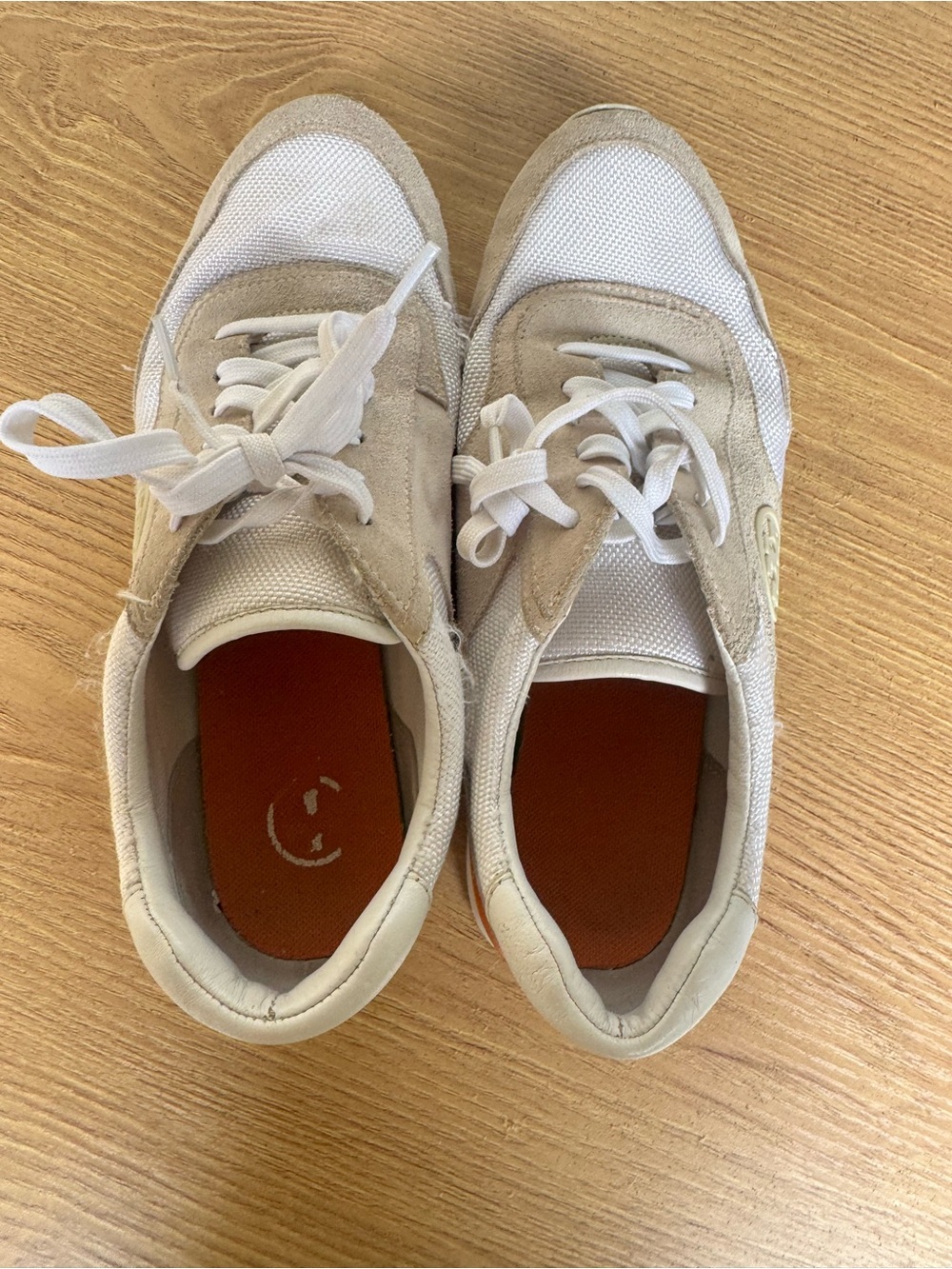 Tory Burch Minimalistic Sawtooth Logo Neutral Sneakers Logo Streetwear - Picture 3 of 10